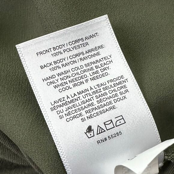 Express Green V-neck Blouse Women's Top Size Small | 63-34 - Picture 4 of 6